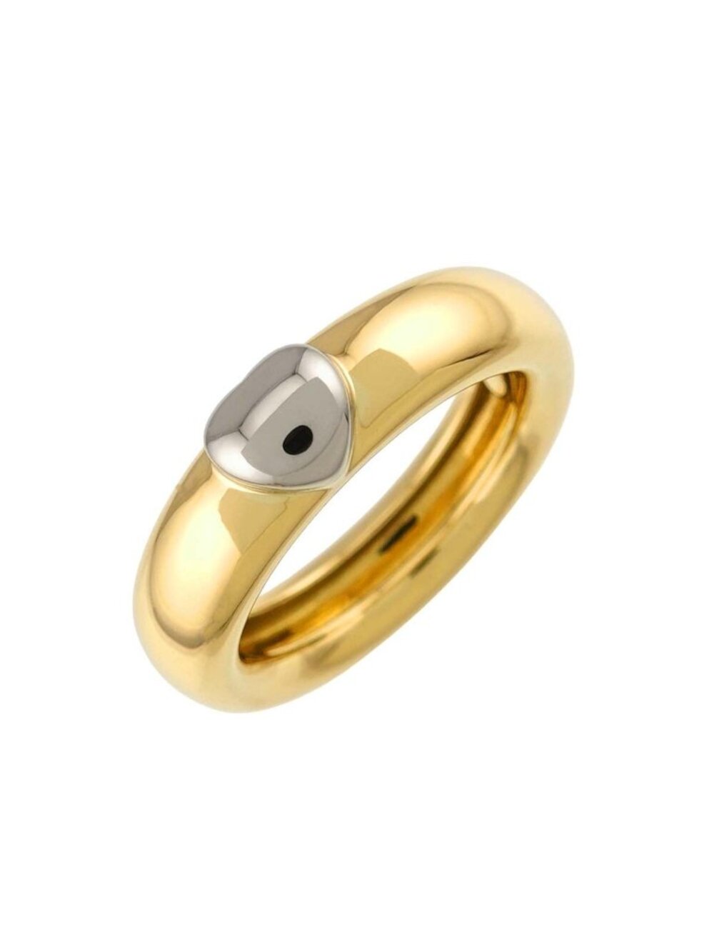 Tiffany & Co Friendship Ring 18k Yellow Gold White 750 Heart